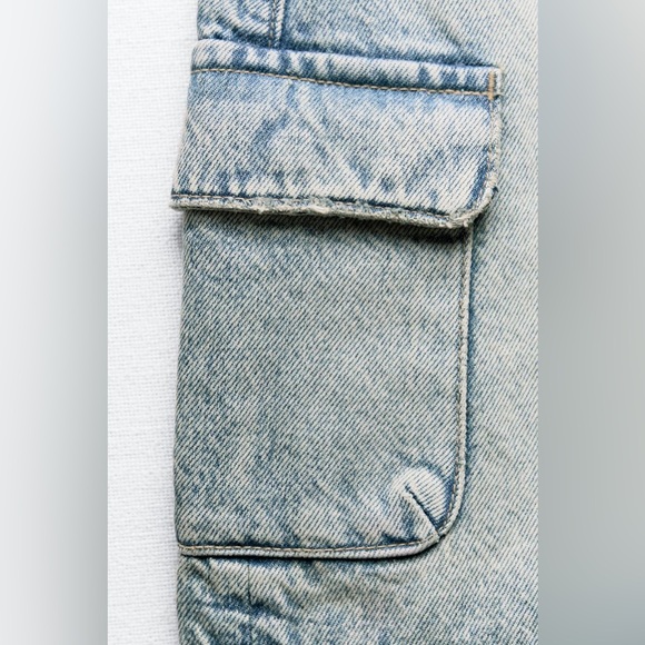 ZARA NWT DENIM CARGO SKIRT TRF - Picture 11 of 11